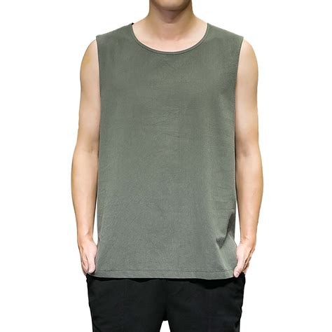 Cathalem Sleeveless Shirts For Men Gym Mens Basic Sleeveless Tank Top