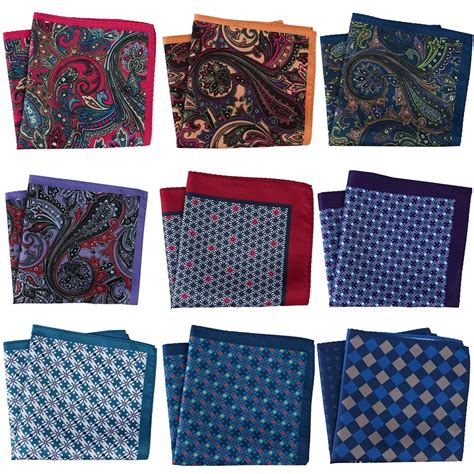 Serviette En Polyester Paisley 30x30cm Mouchoir De Poche 30 Couleurs