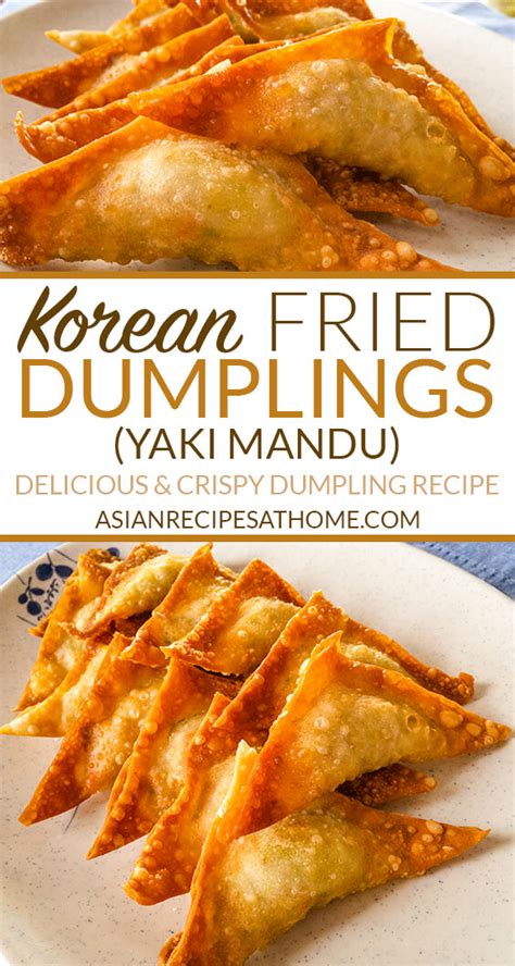 Fried Korean Dumplings Yaki Mandu Asian Recipes At Home