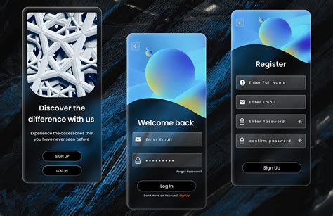 Shopping App Ui Glassmorphism Behance