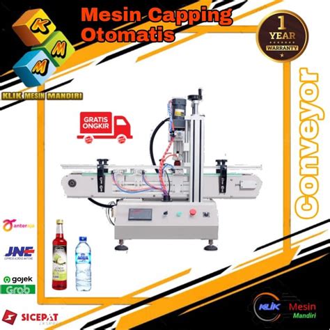 Jual Mesin Capping Automatic Conveyor Mesin Press Tutup Botol Kaca