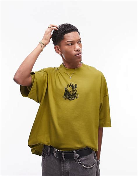 Topman Premium Extreme Oversized Fit T Shirt With Front And Back