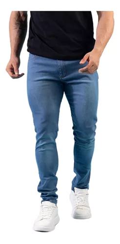 Calça Jeans Sarja Masculina Skinny Lycra Colorida Brim MercadoLivre