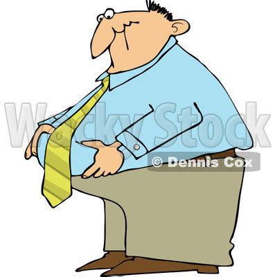 Royalty Free Rf Clipart Illustration Of A Fat Businessman Standing