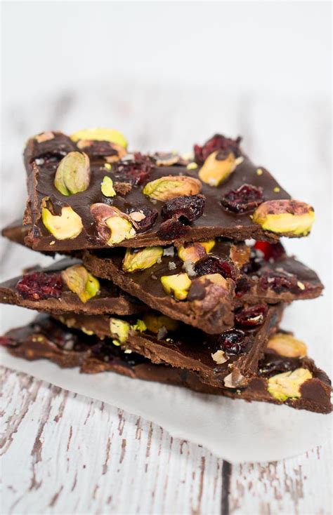 Cranberry Pistachio Chocolate Bark Delicious Meets Healthy