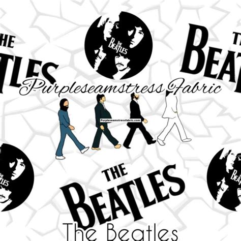 The Beatles Purpleseamstress Fabric