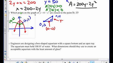 Ap Calculus Ab Optimization Examples Juda Math Youtube