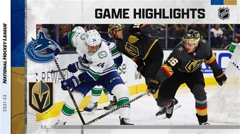 Canucks Golden Knights L Nhl Highlights Win Big Sports