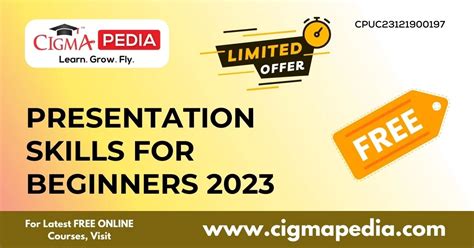 Presentation Skills For Beginners 2023 Free Udemy Course CIGMA Pedia