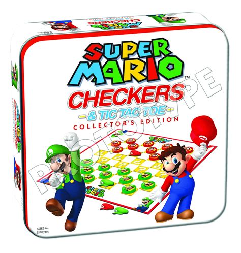 Super Mario Bros Checkers Tic Tac Toe