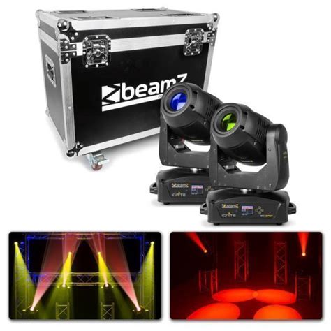 Beamz Professional Ignite Lyres Led Spot Avec Flightcase Led