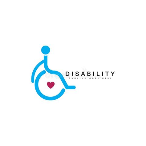 Modern Disabled People Support Logo Stock Vector Illustration Of