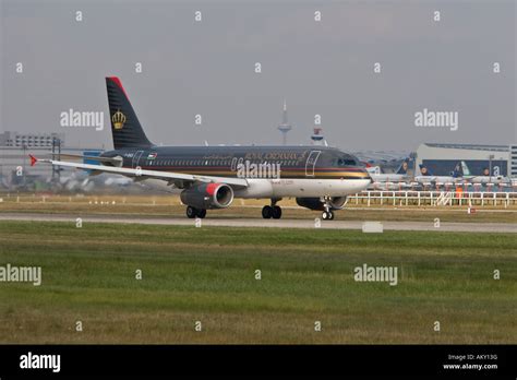 Airbus A320 Of Royal Jordanian At Take Off Startbahn 18 West Airport