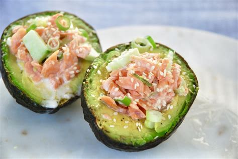 Salmon Stuffed Avocados