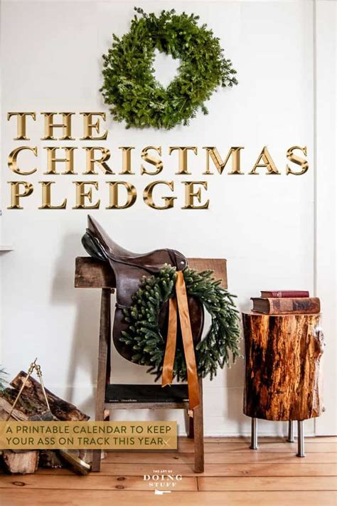 The Christmas Pledge 2020 Printable Calendar Christmas Christmas