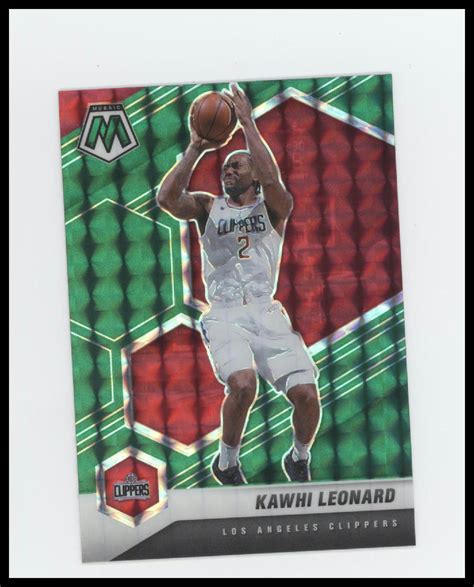 2020 21 Panini Mosaic Reactive Green Prizm 144 Kawhi Leonard For