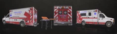 Ambulance Type 3 - Low Poly - FlippedNormals