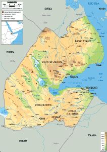 Large Detailed Political And Administrative Map Of Djibouti With Relief