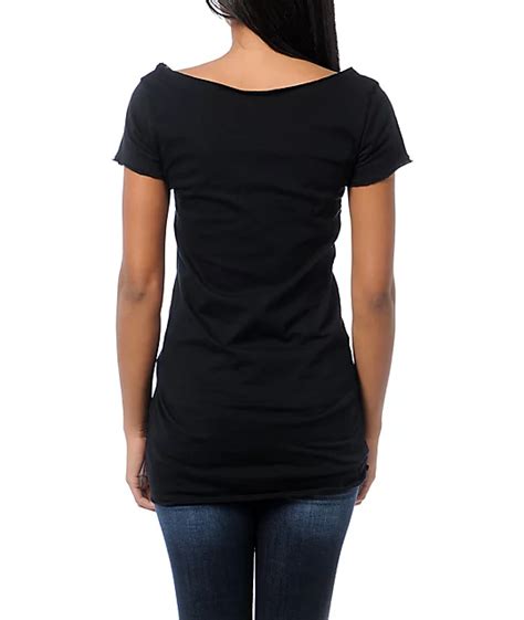 Sullen Rendezvous Black Wide Neck T Shirt Zumiez