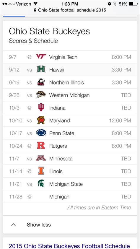 Ohio State football schedule 2015 | Ohio state football schedule, Ohio ...