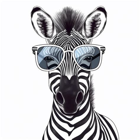 Premium Ai Image Zebra Wearing Sunglasses And A Pair Of Sunglasses On His Head Generative Ai