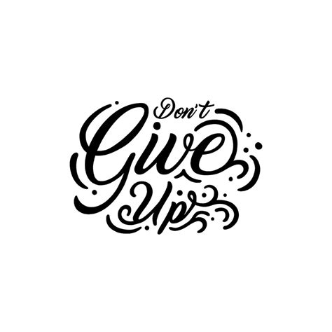 Don T Give Up Art Word Art Quote Motivational Type Art Etsy