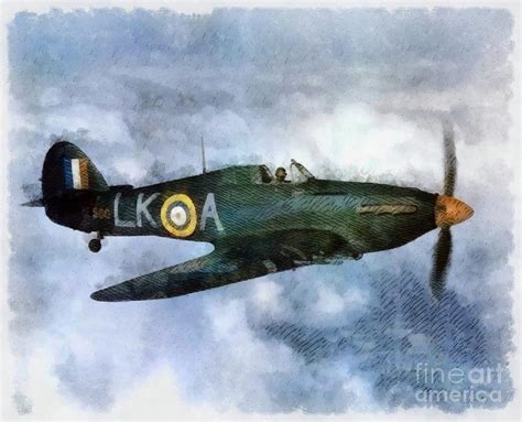 Hawker Hurricane, WWII Painting by Esoterica Art Agency - Pixels