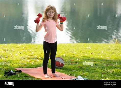 Sport exercise for kids. Sporty children, healthy Lifestyle. Child boy ...