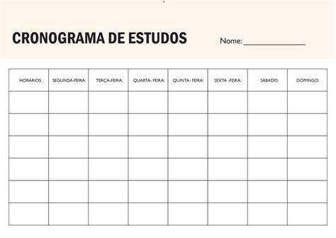 Cronograma De Estudo Gratuito Cronogramas De Estudo Rotina De NBKomputer