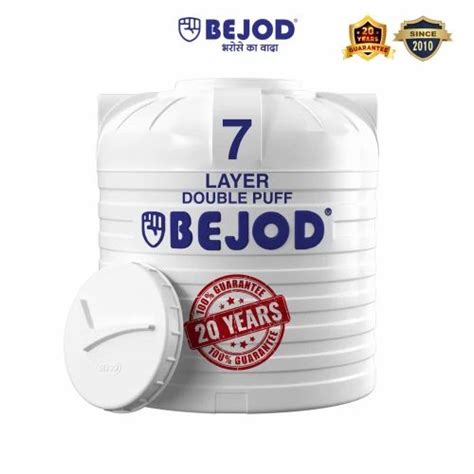 BEJOD Blue LLDPE Water Tank Storage Capacity 1000L At Rs 4 8 Litre In