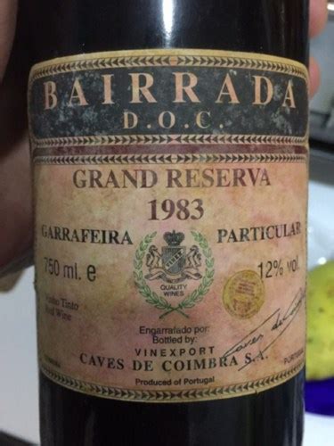 Coimbra Bairrada Garrafeira Vinho Tinto Vivino Brasil