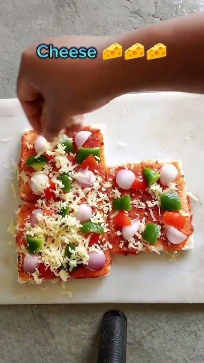 Easy Way To Make Bread Pizza 🍕🍕🍕 Pizza Bread Recipe Shorts Youtubeshorts Youtube