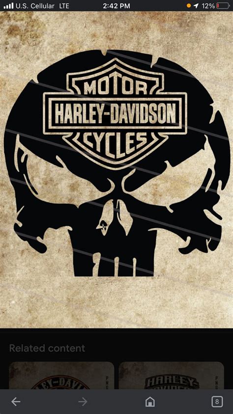 Harley Davidson Logo On Vintage Paper Background