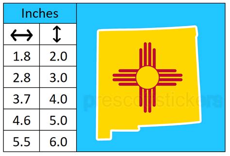 New Mexico Flag State Outline Car Window Vinyl Laptop Sticker Decal Prescott Sticker Co