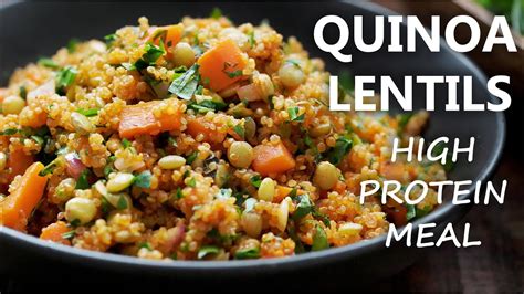 Quinoa And Lentils Recipe High Protein Vegetarian And Vegan Meal