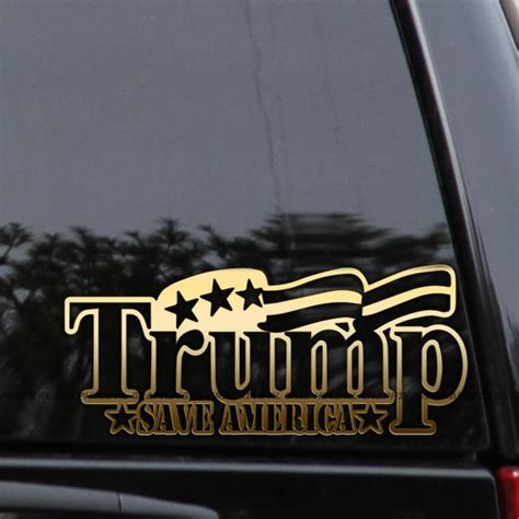 Car Window Decal Of Trump Etsy