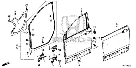 honda cr  panel  fr door body front panels  tla azz