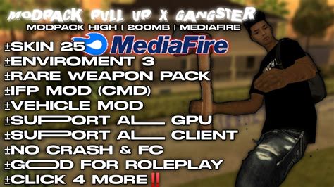 RILIS SHARE MODPACK PULL UP X GANGSTER 200MB SUPPORT ALL CLIENT