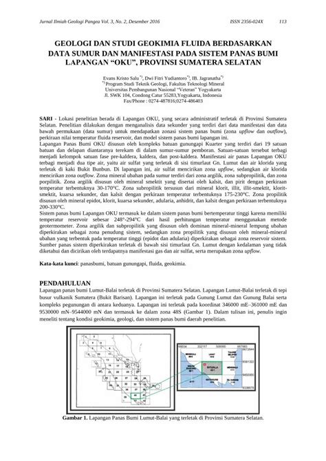 PDF GEOLOGI DAN STUDI GEOKIMIA FLUIDA BERDASARKAN DATA DOKUMEN TIPS