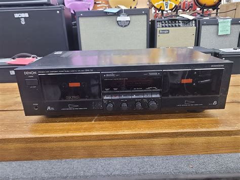 Denon DRW 750 Dual Cassette Deck 1988 Black Reverb