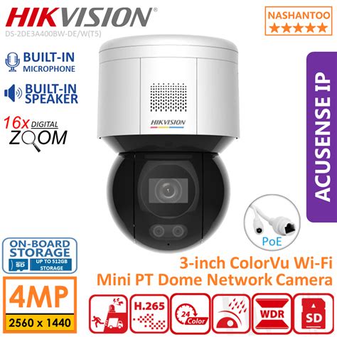 HIKVISION DS 2DE3A400BW DE W T5 3 Inch 4 MP 24 7 ColorVu Wi Fi Mini PT