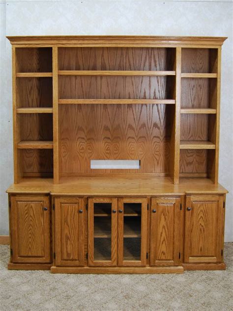 2 Piece Oak Entertainment Center De Vries Woodcrafters