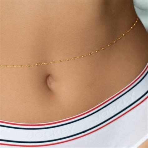 14k Gold Belly Chain Etsy