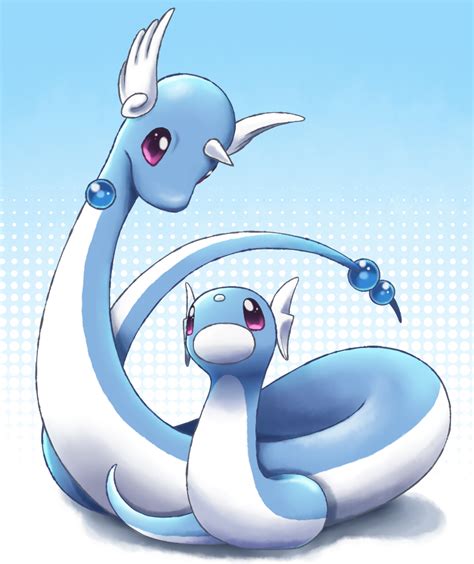 Dragonair And Dratini Pokemon Drawn By Kud Wafwaf Danbooru