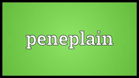 Peneplain Meaning - YouTube