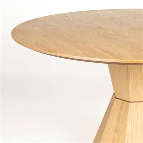 Table ronde bois pied central design sur Coup de Cœur Design