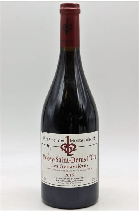 Monts Luisants Morey Saint Denis 1er cru Les Genavrières 2016