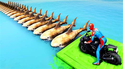 Spiderman Motorcycles Riding On Sharks Bridge Gta Superheroes