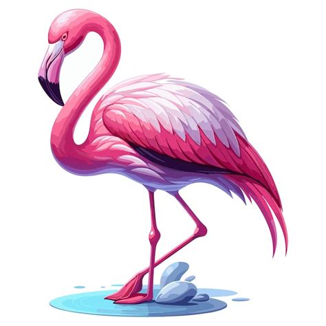 Premium Vector Cute Flamingo Vector Cartoon Illustration