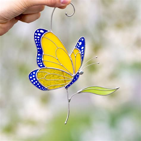 Vidrieras de mariposa monarca colgantes de ventanas Regalos Etsy España